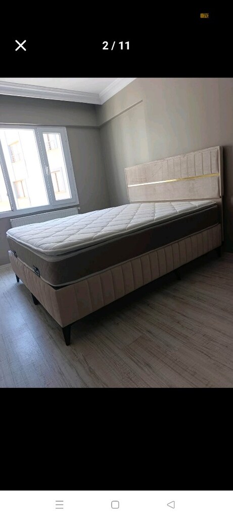 çift kişilik baza başlık yatak çelik kasa iyisi sıfır paketli ürünler - 14