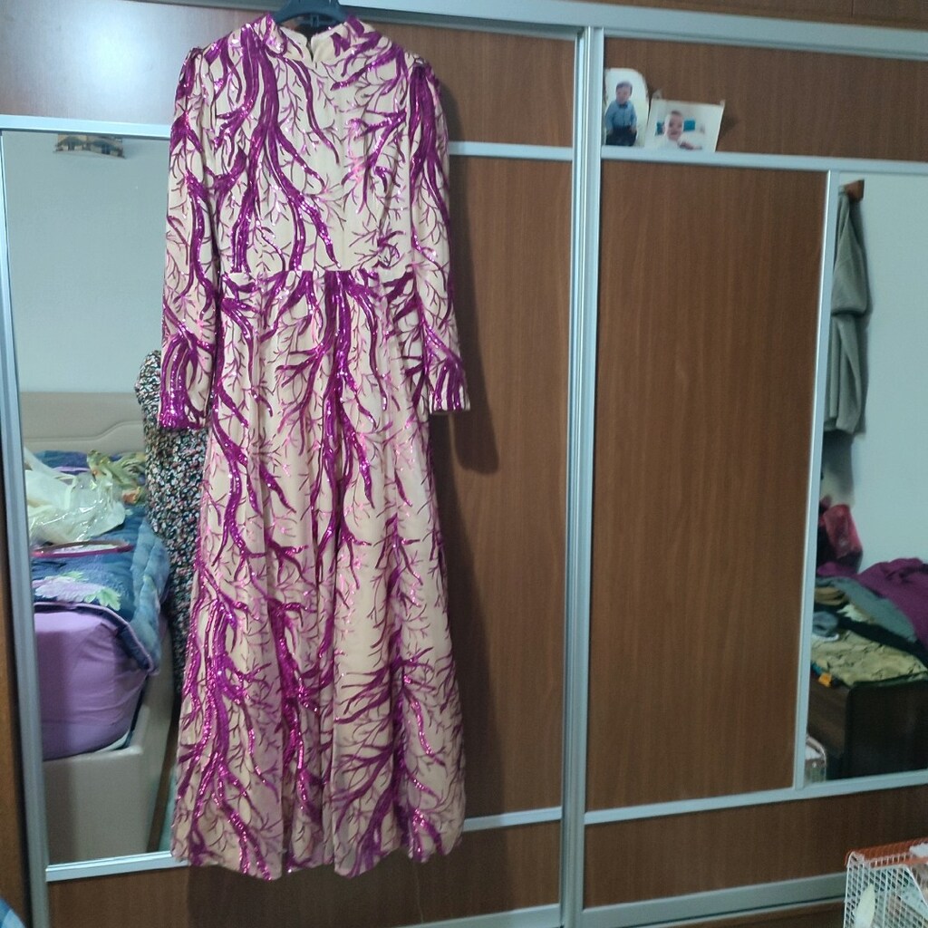 pınar Şems marka tesettür abiye ve duvaklı hazır şal - 13