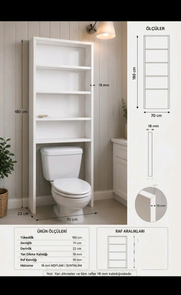 Banyo Düzenleyici Kapaksız Dolap - 3