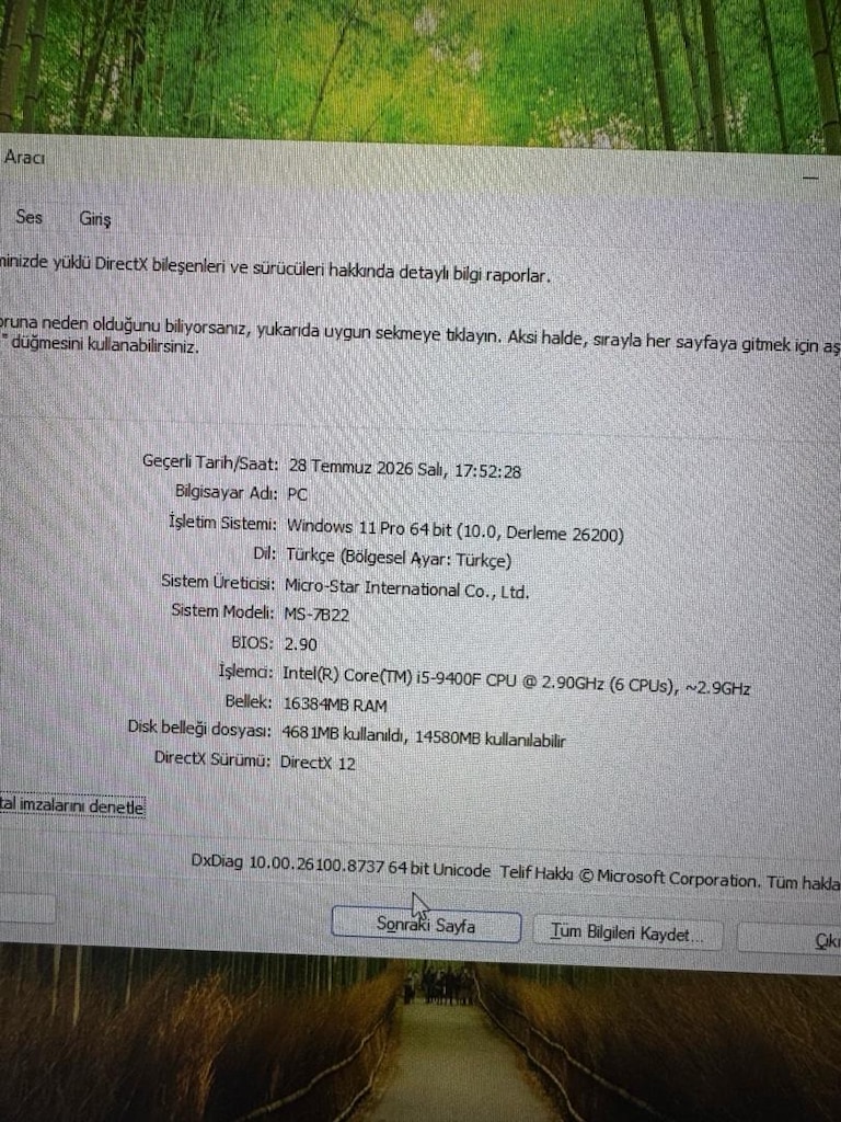 i5 9400F GTX1650 16GB RAM Oyuncu Bilgisayarı Hazır Sistem - 7