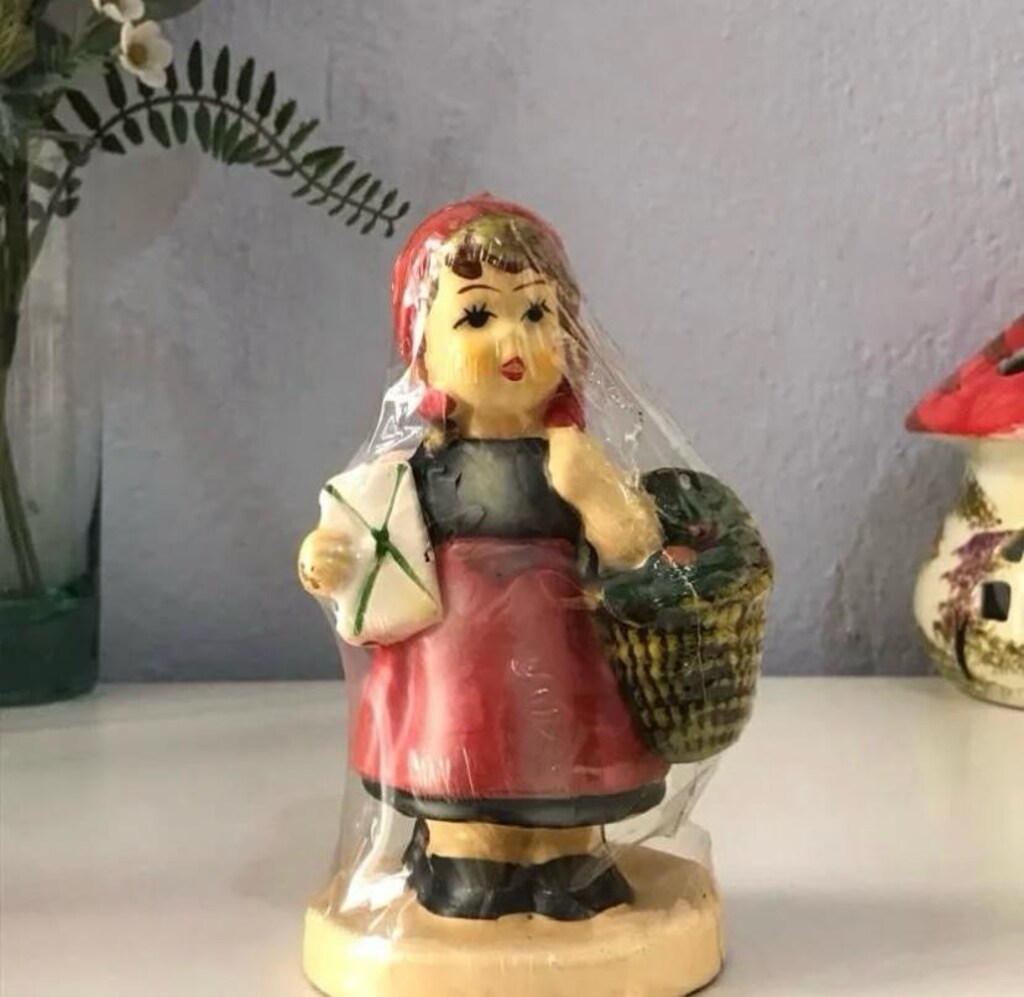 Antika Alman El Boyama & El Yapımı Koleksiyonluk Biblo Mum ~ SIFIR - 10