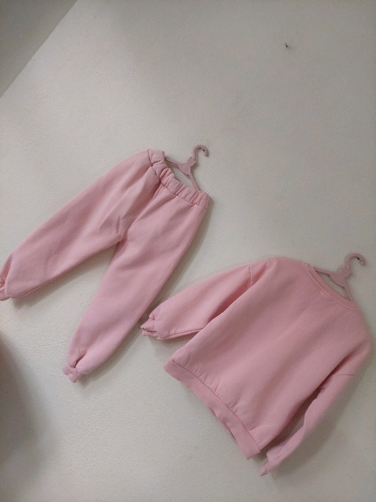 WOW inci süsleme Pembe Eşofman Takımı - 6