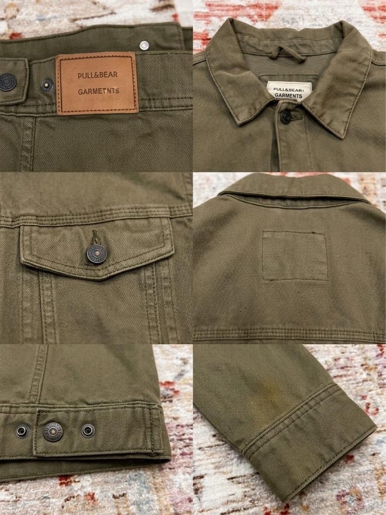 Pull&Bear orijinal haki renk erkek kot ceket. - 2