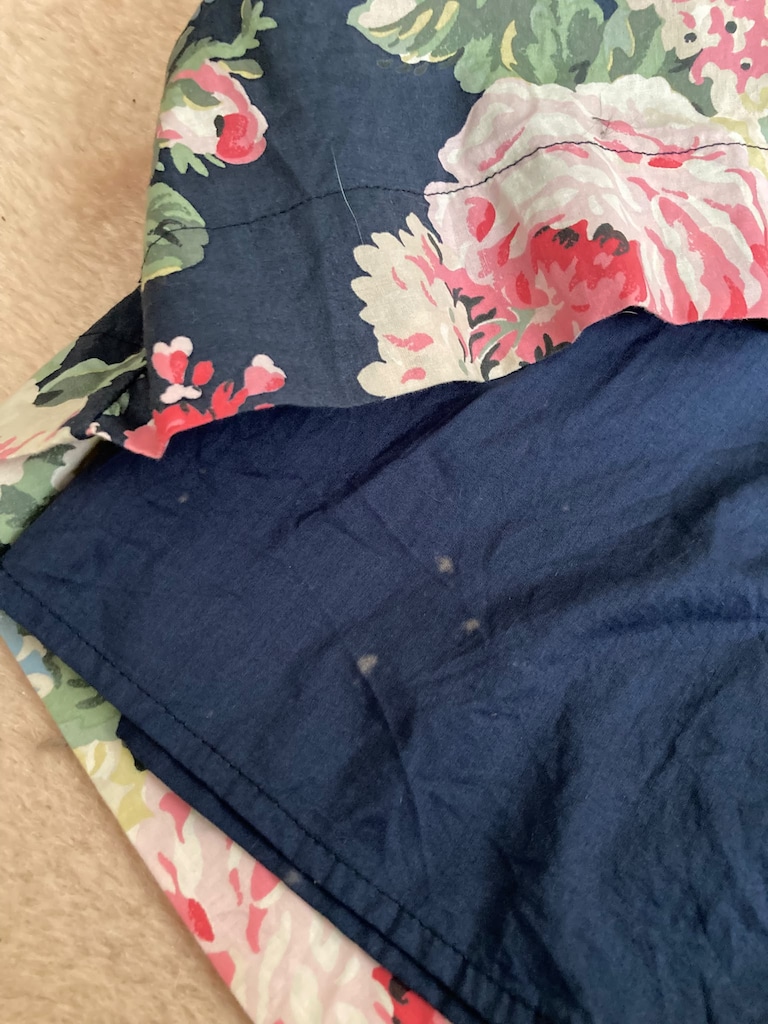 Lacivert Vintage Elbise Cath Kidston Çiçek Desenli - 6