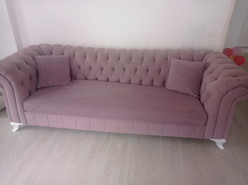 Üçlü koltuk mor renk - 4