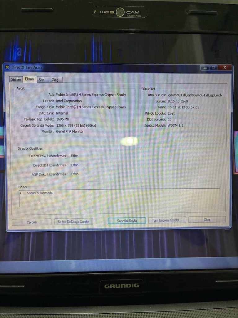 GRUNDIG 4 GB RAM LAPTOP - 6