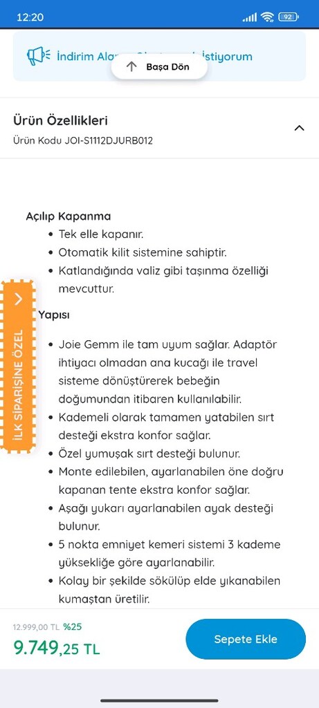 Joie Bebek Arabası - 7