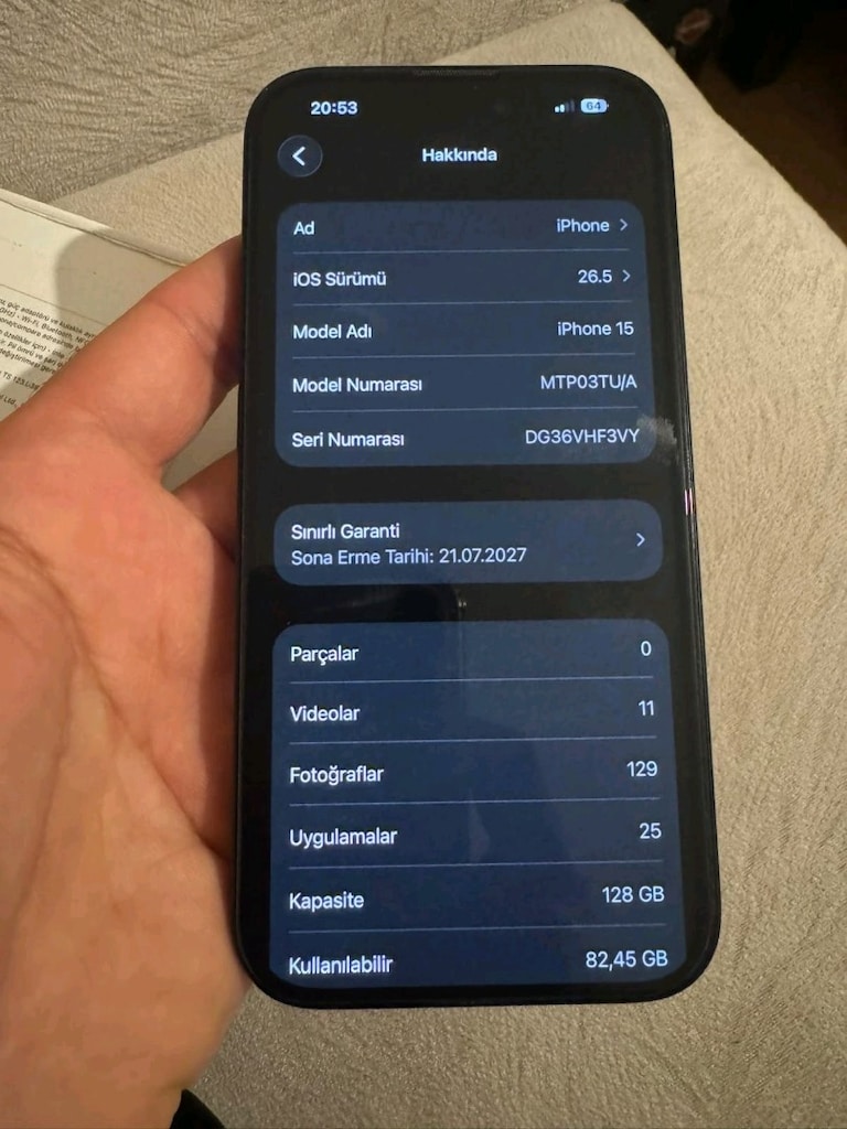 Vatan Computer Faturalı, Garantisi Devam Eden Kusursuz iPhone 15 - 8