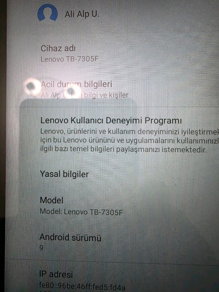 lenova tablet - 7