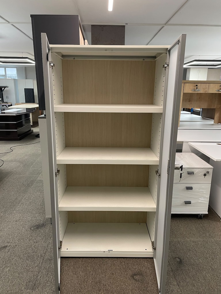 KLAS OFİS ÜSKÜDAR 80x45x160 BUZ CAMLI METAL RAFLI DOSYA DOLABI - 3