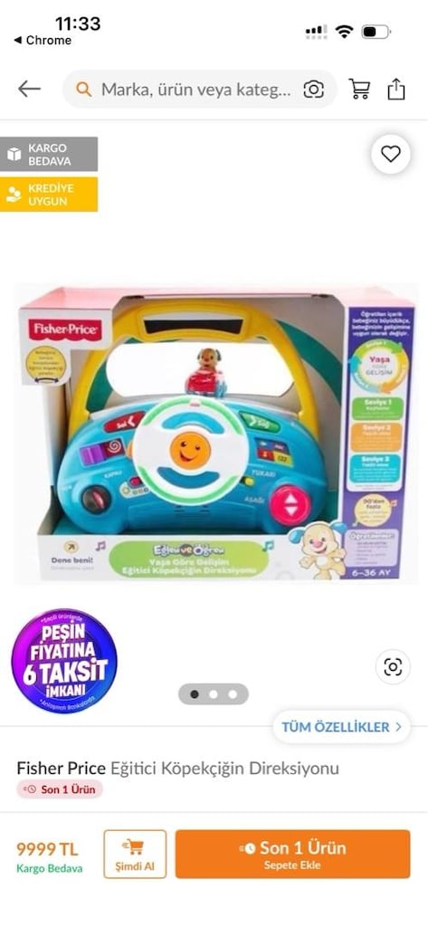 Fisher Price Eğitici Köpekçiğin Direksiyonu - 3