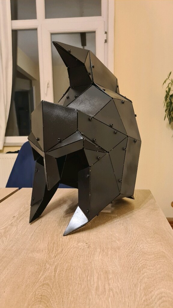 Dev boy metal ottockraft spartan miferi dekorasyon ürünü - 2