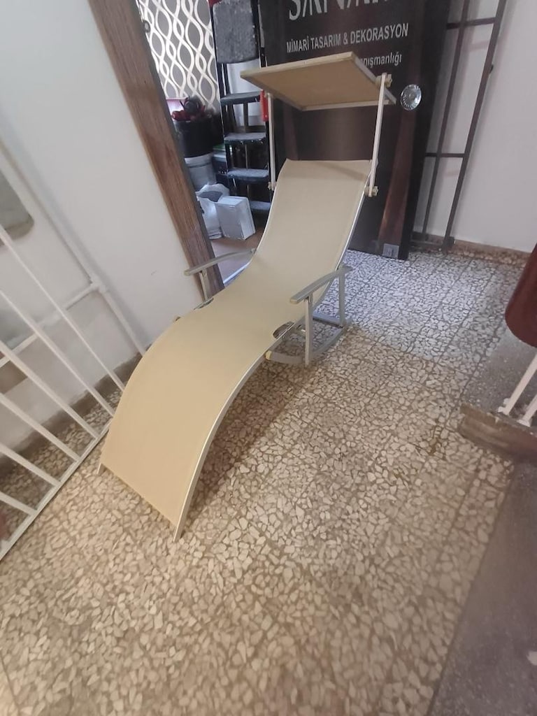 2 Adet Şemsiyeli Katlanır Şezlong - 2
