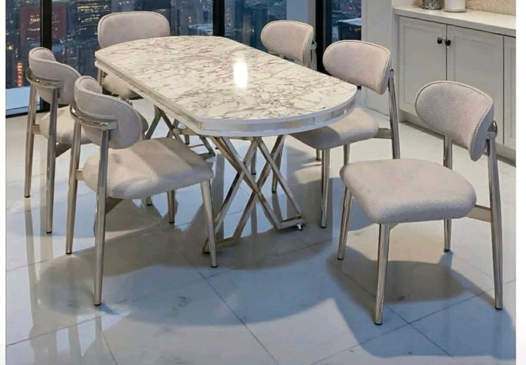 Bohem 6 Kişilik Masa Sandalye Takımı – Şık ve Modern Yemek Masası - 2