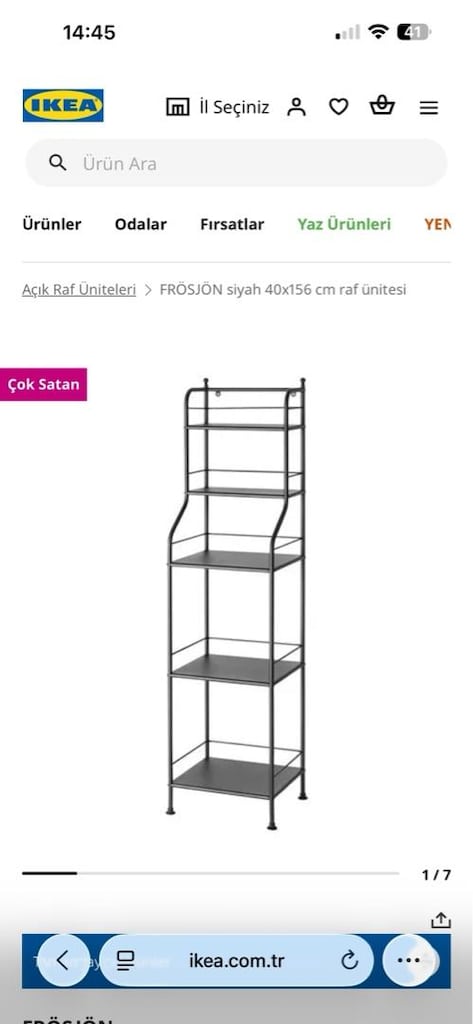 IKEA METAL RAF + METAL AYNA