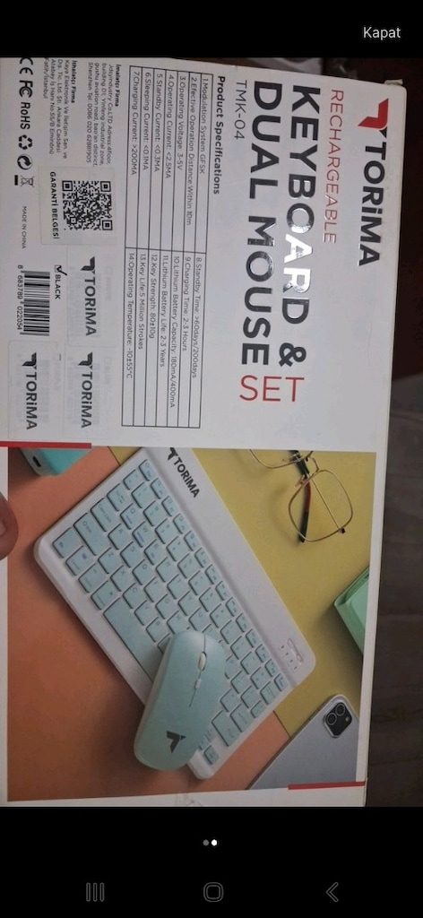 Torima tmk04 Kablosuz klavye mouse - 2