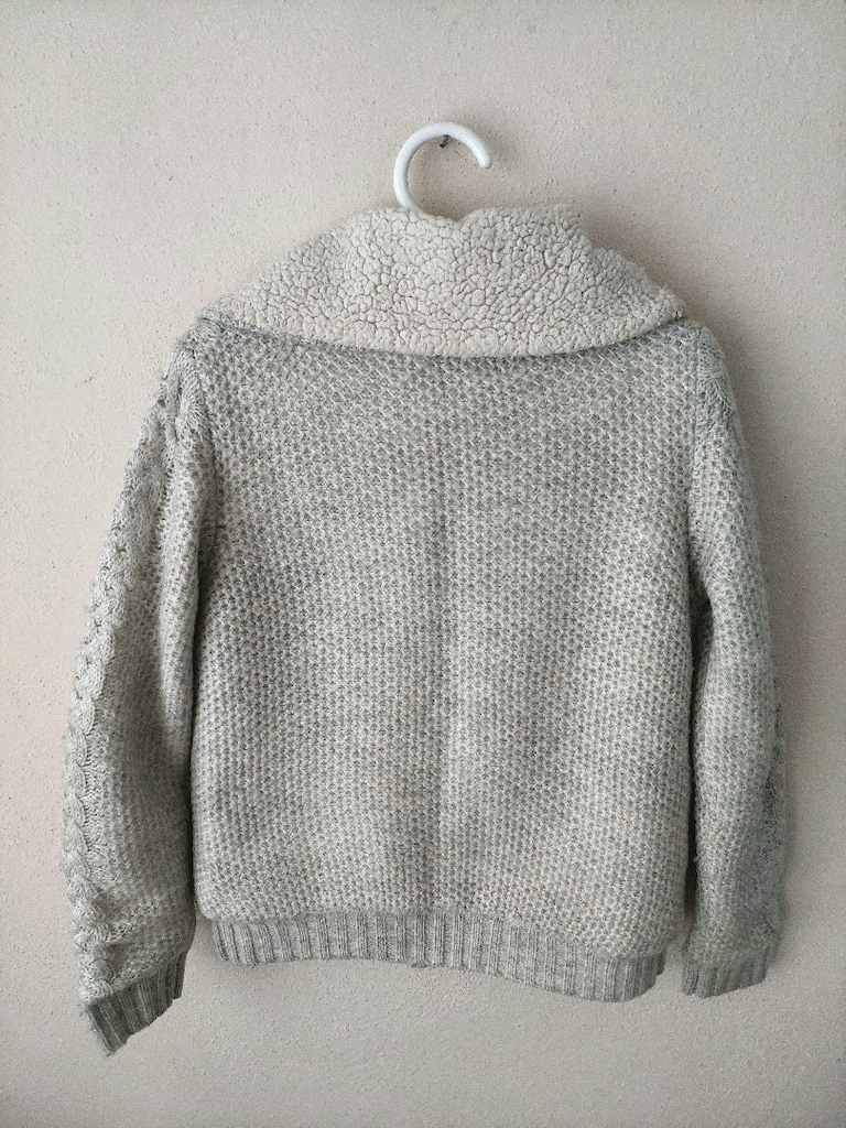 bershkabalıkçı yaka sherpa astarlı akrilik hırka - 5