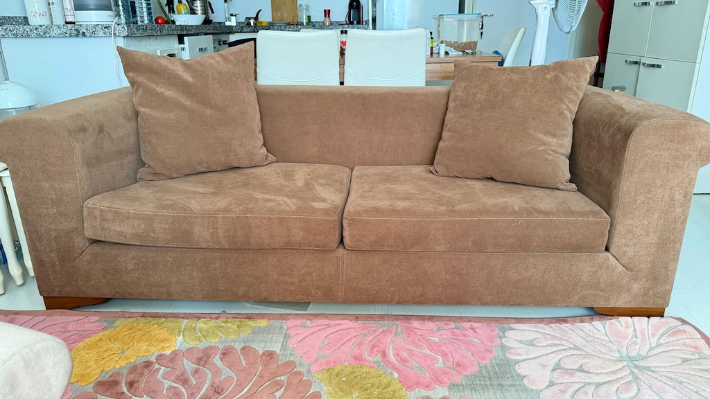 Çok Temiz - Hatasız Sütlü Kahve Modern 3'lü Koltuk (210 cm) - 3