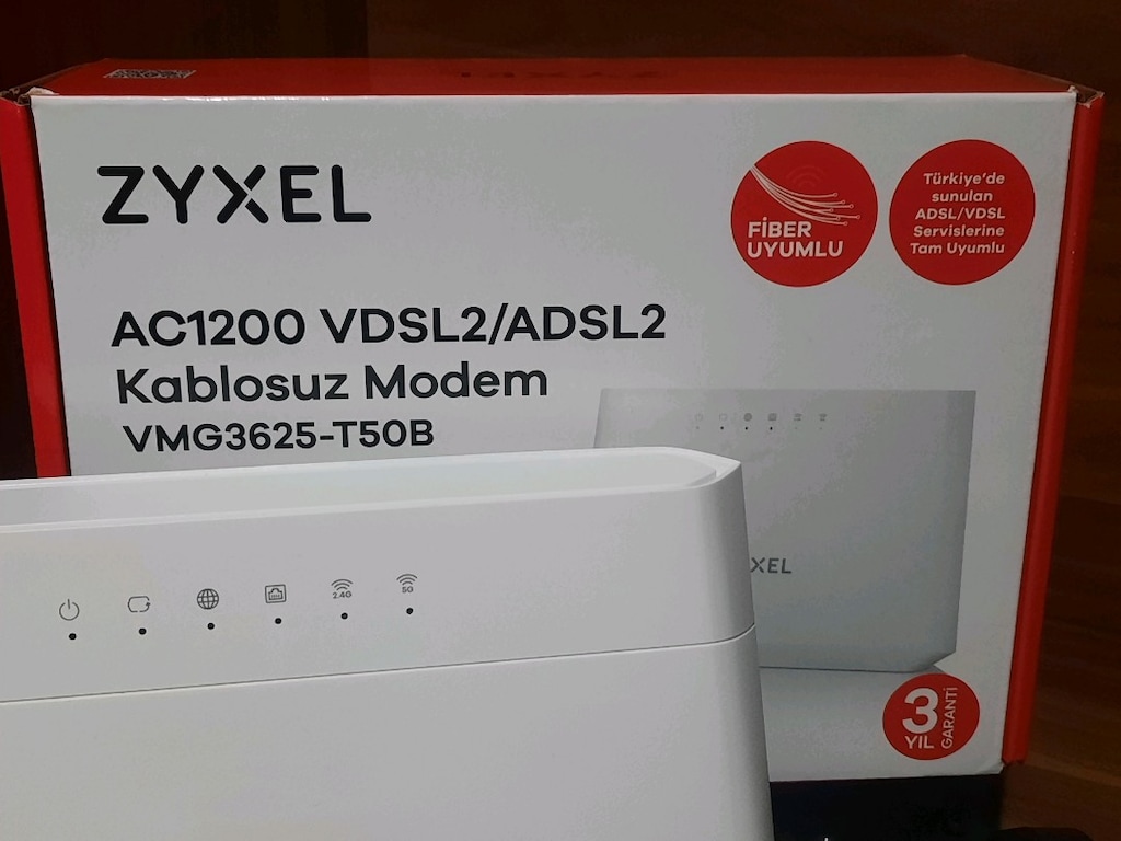 VDSL MODEM 5G VE 2.4G, YENİ NESİL, SIFIR GİBİ, ZYXEL, 3840 - 3