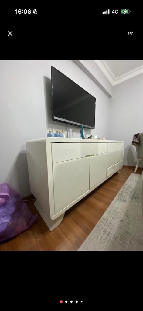 Beyaz konsol ve yemek masası takımı - 3