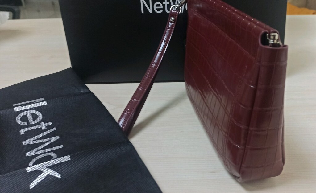 Network marka bordo kadın el çantası.Sıfır üründür. - 14