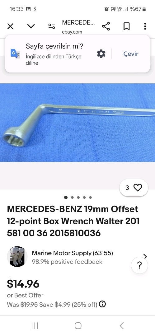 Mercedes Benz Walter 19 yıldız anahtar - 8
