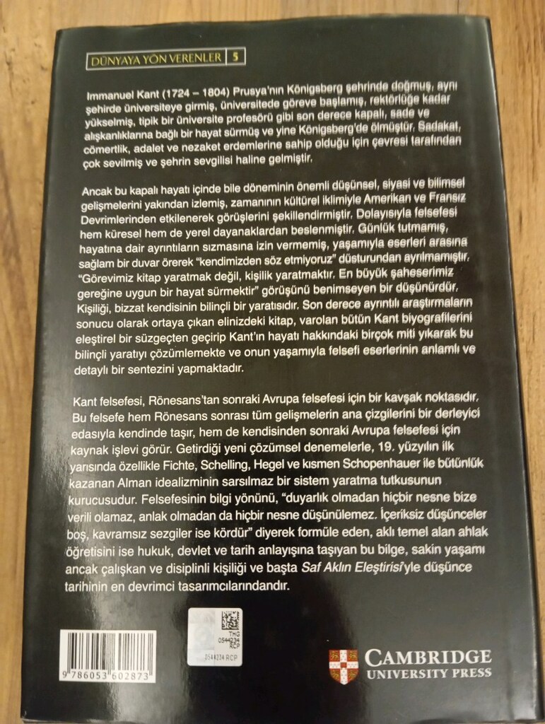 Immanuel Kant Ciltli Şömizli 535 sayfa - 2