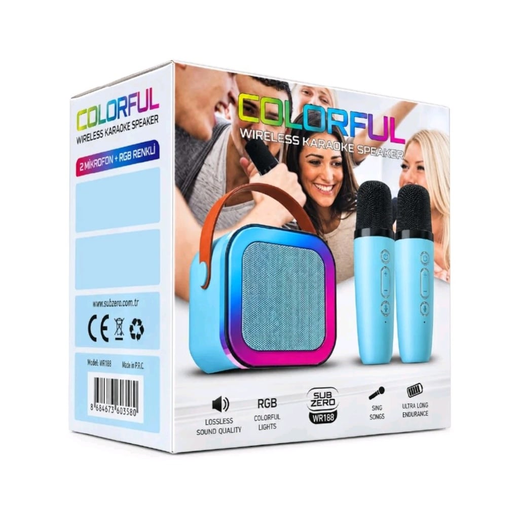 Subzero WR188 Bluetooth Karaoke Mini Speaker | Çift Kablosuz - 2