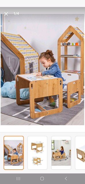 montessori çocuk çalışma masası