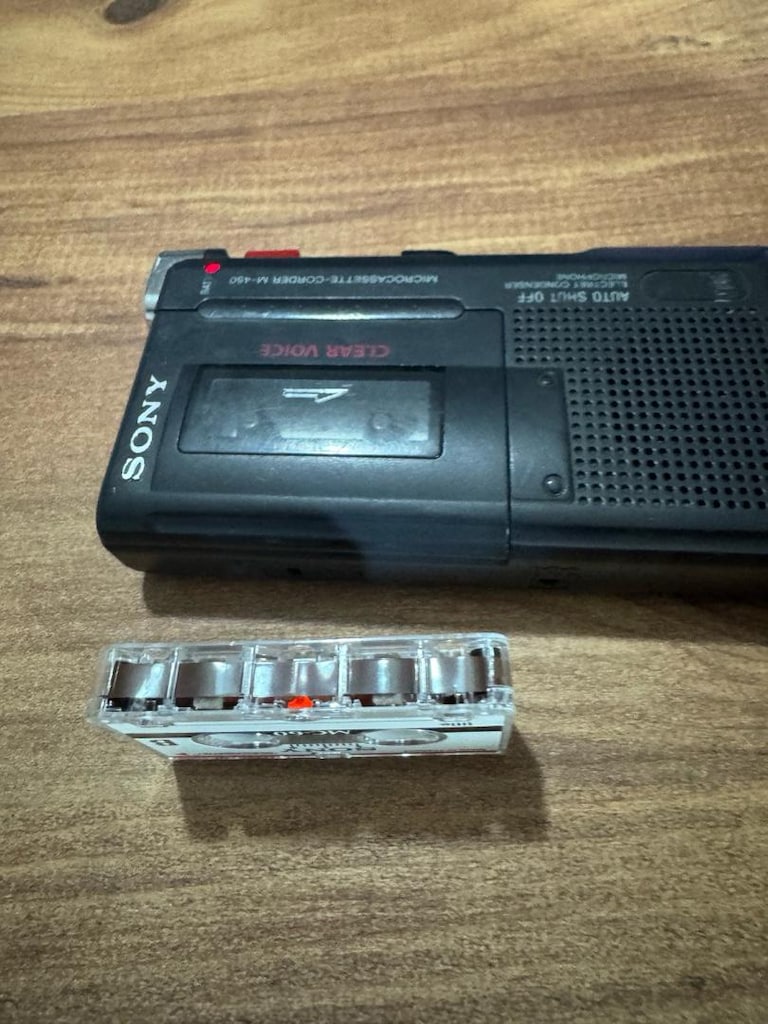 Vintage Sony M-450 Microcassette-Corder Diktatör Orijinal Sony M-450 - 11