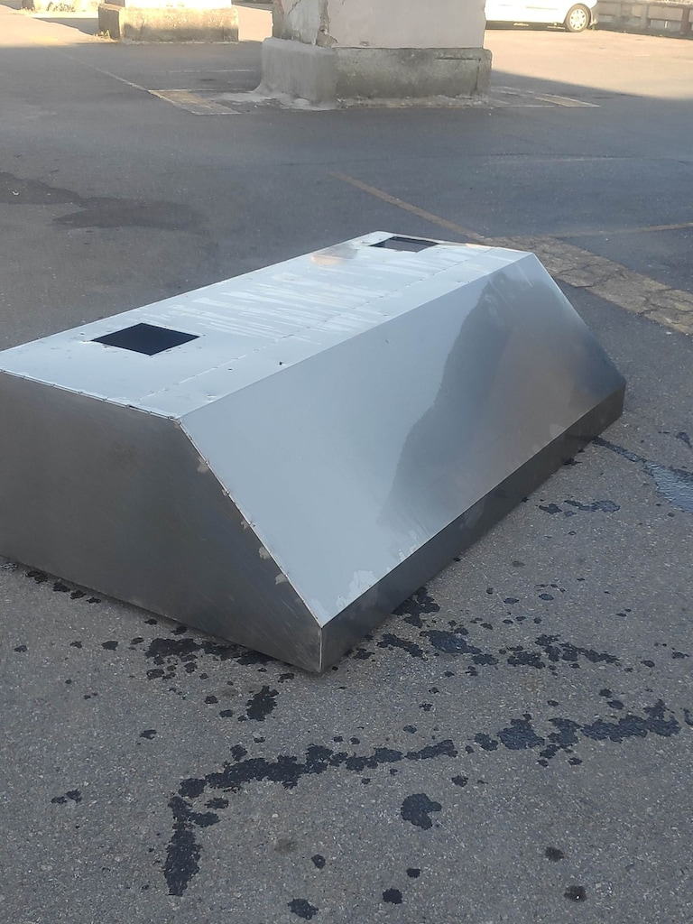 Paslanmaz Davlumbaz 200x100x90cm KROM