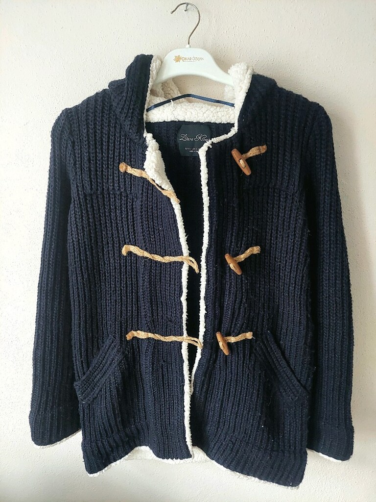 ZARA Çoban düğmeli Yünlü triko Hırka - 3
