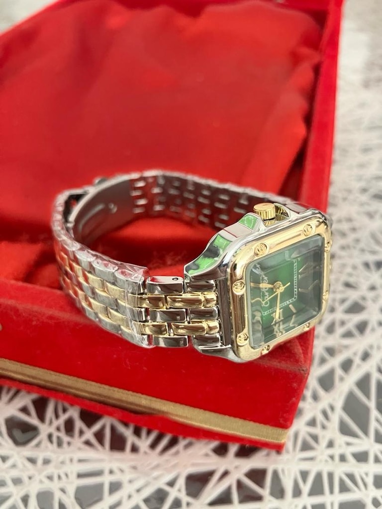 Cartier Yeşil Kare kadın Kol Saati … - 6