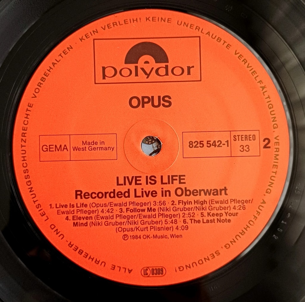 OPUS LİVE İS LİFE DÖNEM LP PLAK 33RPM - 2