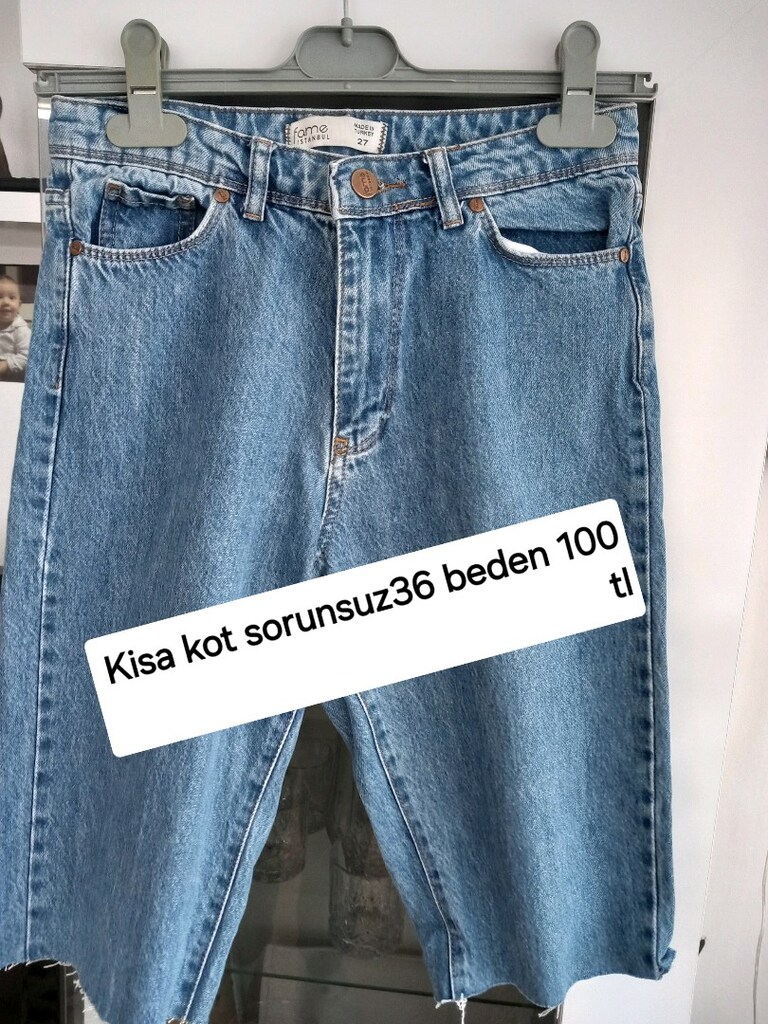 Ergen Cocuk kısa kot kapri