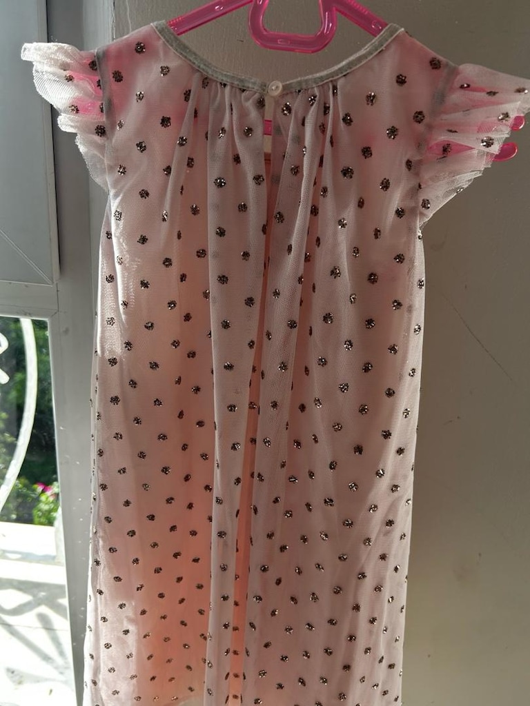 Pembe Payetli Kız Çocuk Elbisesi - 3