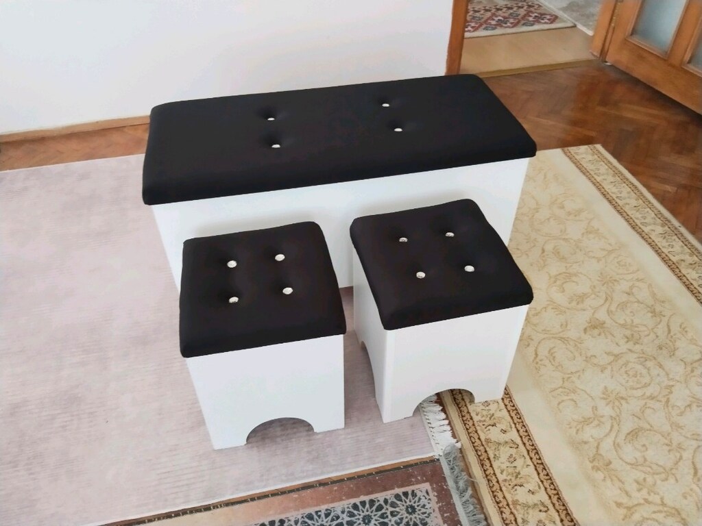 4 ADET MASA SANDIKLI PUF TEKLİ PUFLAR - 5