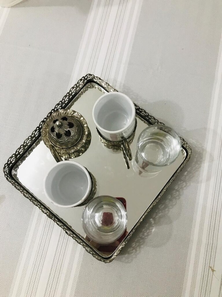 Aynalı tepsili ikili fincan - 4