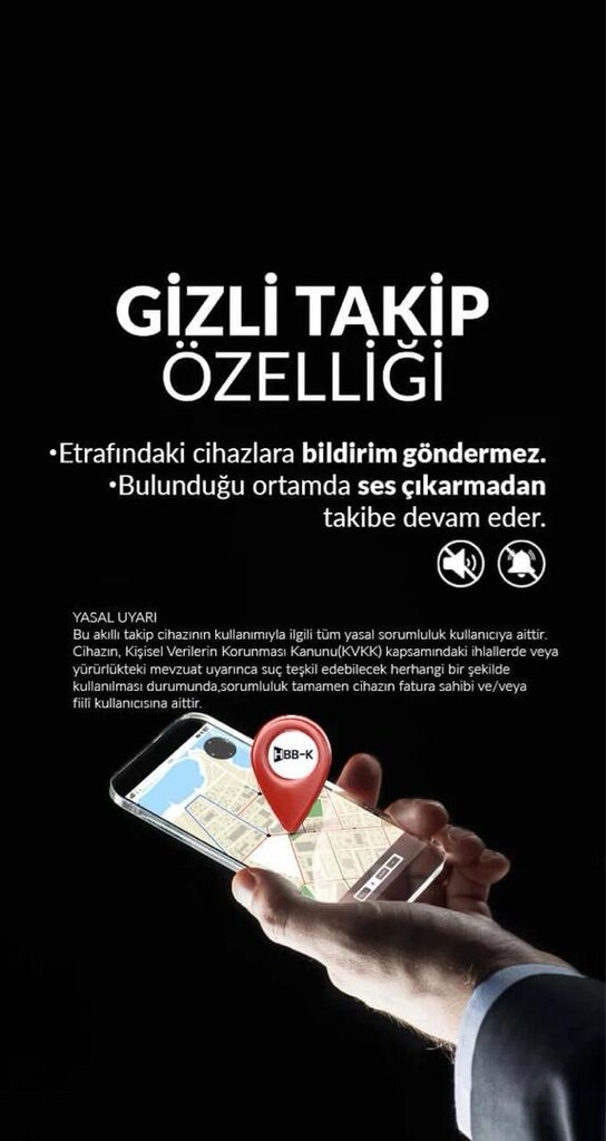 HBB-K TAG İOS&ANDROİD UYUMLU GPS AKILLI TAKİP CİHAZI - 5