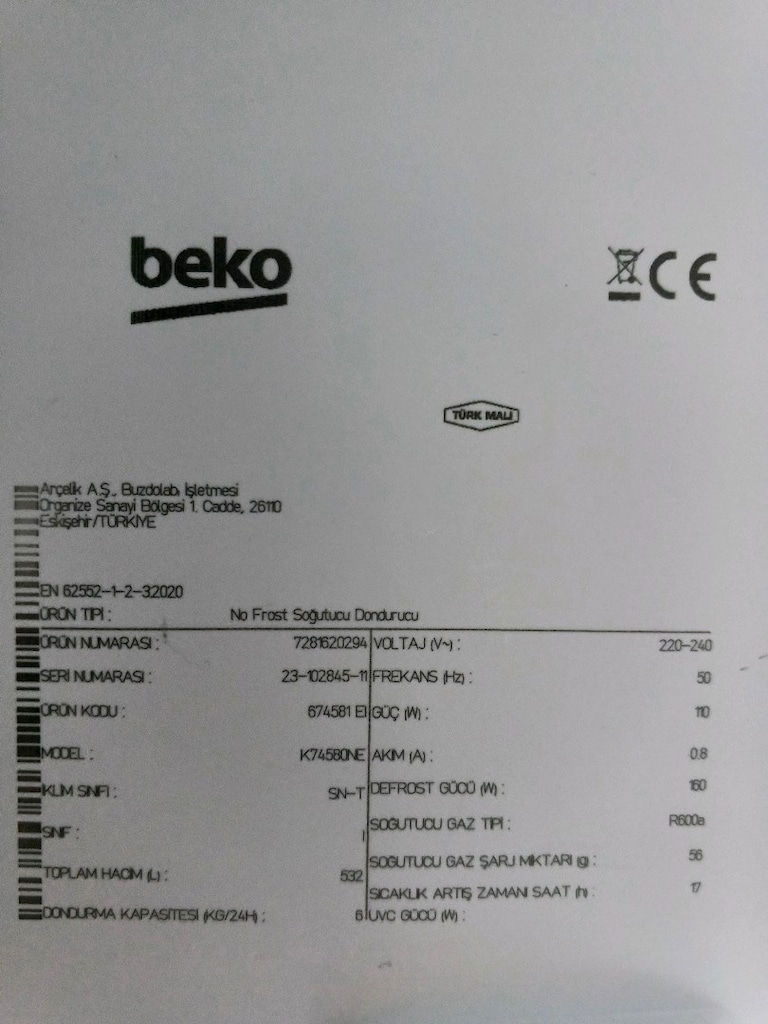 674581 EI No Frost Inox Leke tutmayan Buzdolabı - 8
