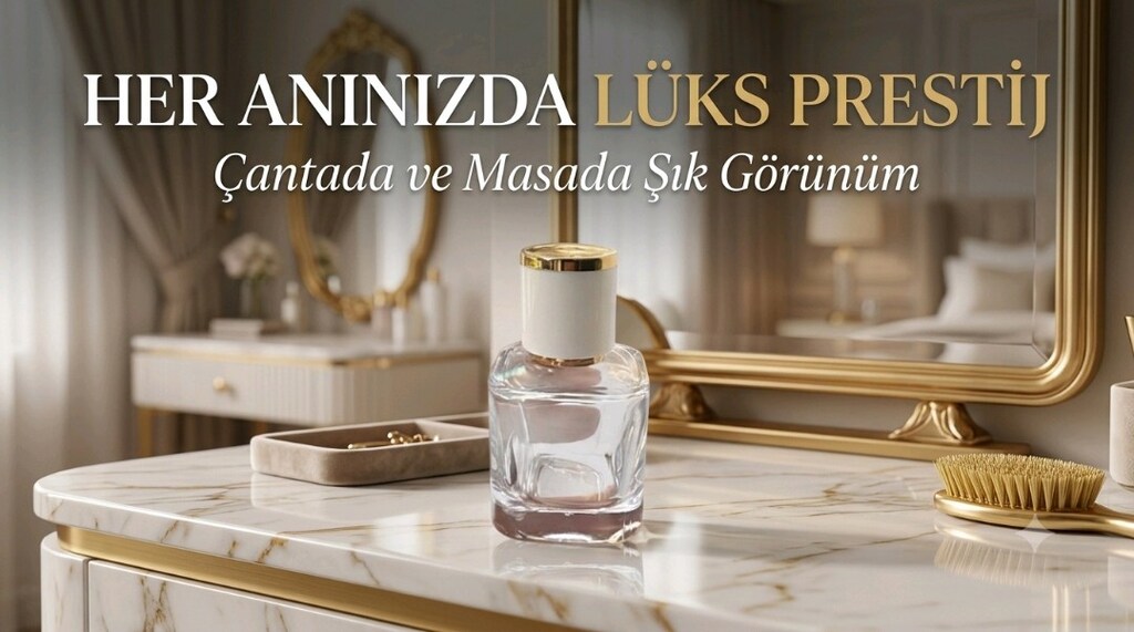 30 ml boş parfüm şişesi kare cam Gold kapak - 2