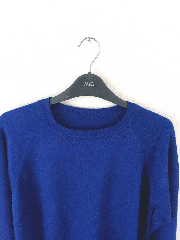 Bayan Saks mavi Desenli Kazak & tunik - 3