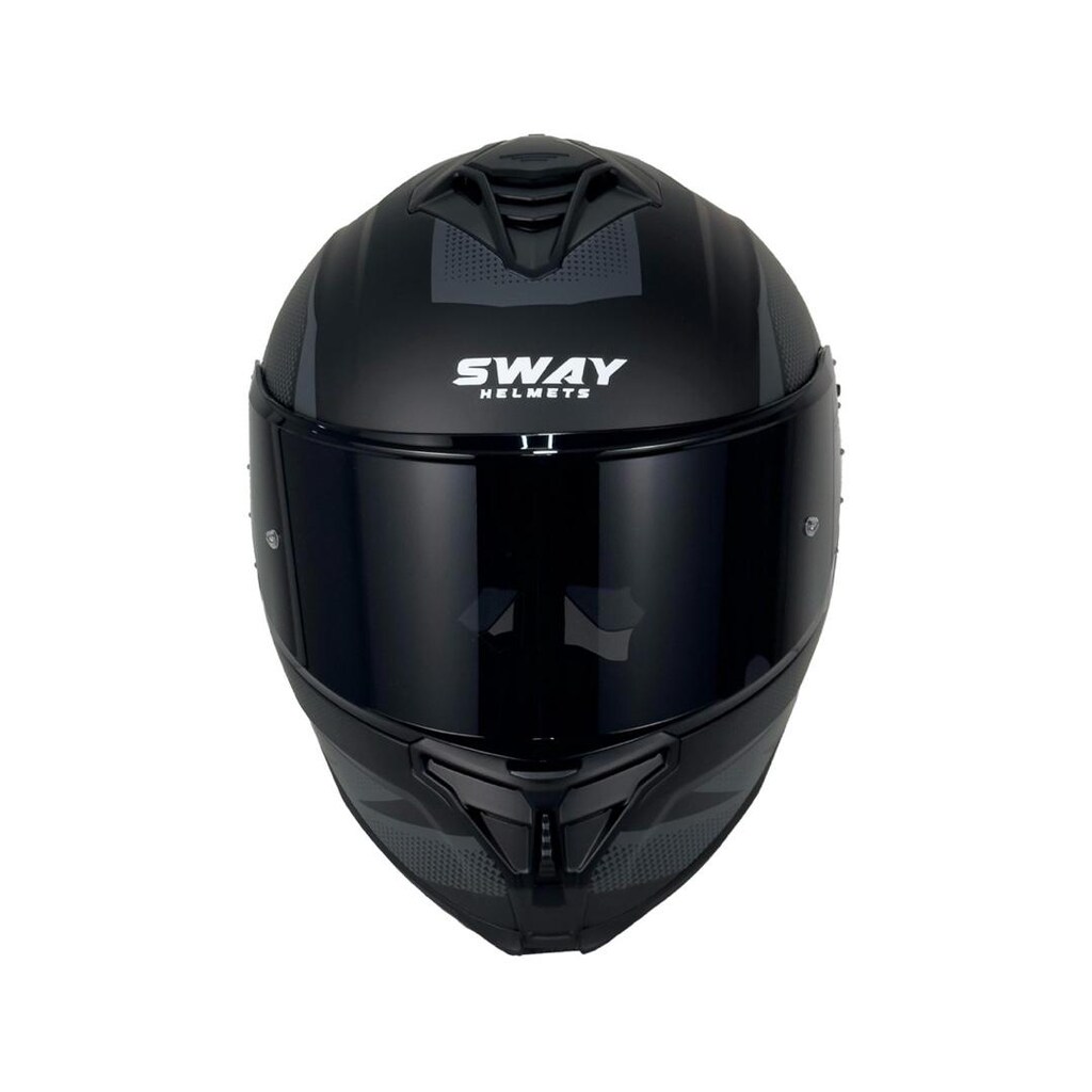 SWAY SW-867 ASPHALT KAPALI KASK - Siyah/Gri - 3
