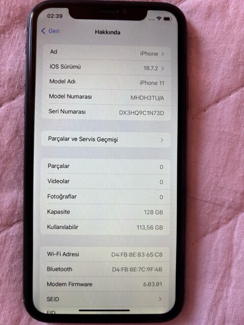 iPhone 11 128 GB Siyah