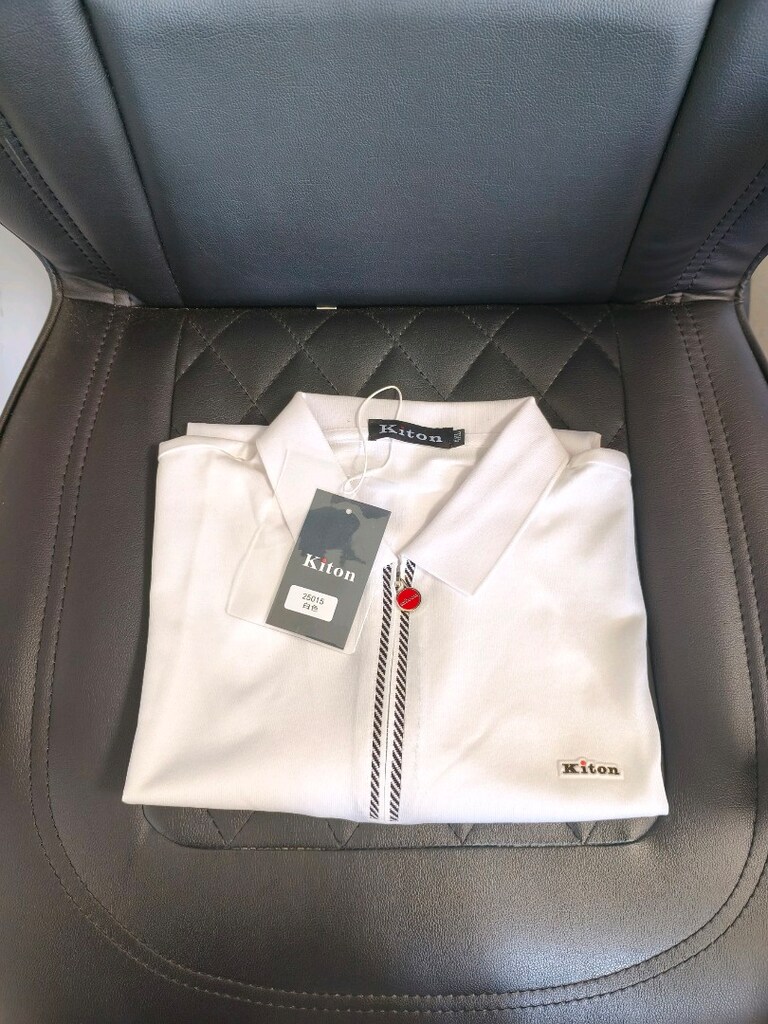 XXL BEYAZ KİTON POLO YAKA FERMUARLI T SHIRT! - 2