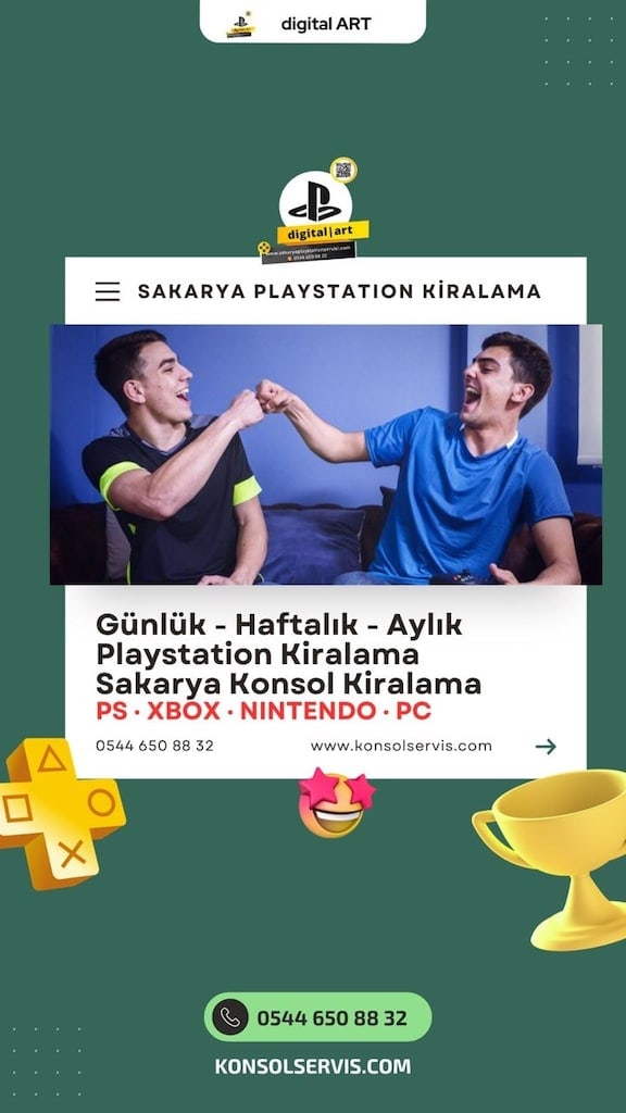 Playstation Kiralama · PS4 - PS5 - PS3 · DIGITAL ART · Konsol Kiralama - 3