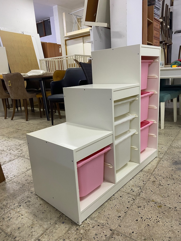2. EL IKEA TROFAST Basamaklı Oyuncak Dolabı / Saklama Ünitesi - 5