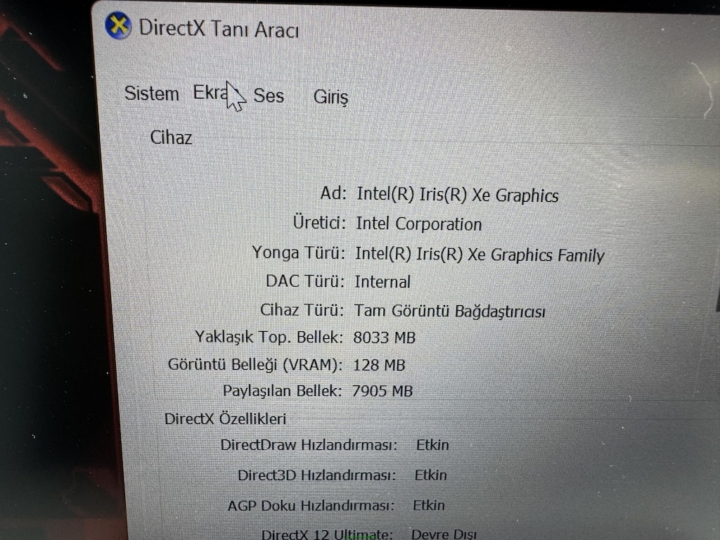 DELL İ5 12. NESİL İŞLEMCİ 16 GB RAM 256 M2SSD - 8