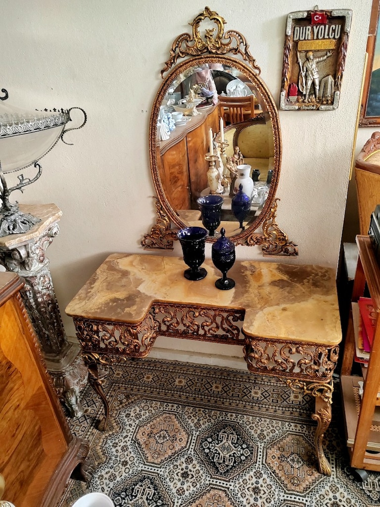 Fransız Antika Bronz Dresuar 100x46x70 - 3