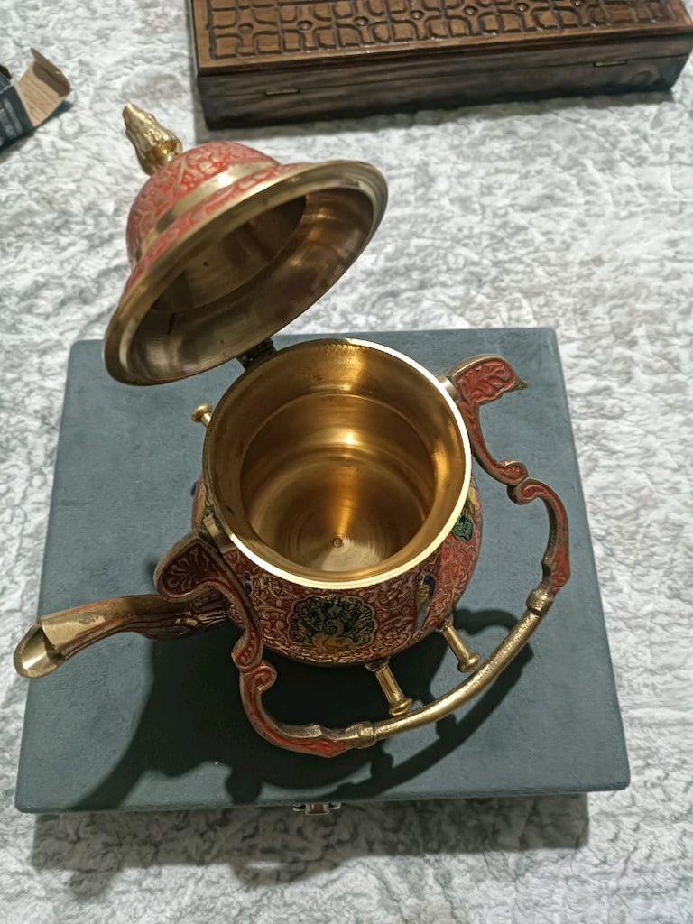 Pirinç mine kalem işçiliği semaver(çaydanlık) - 6